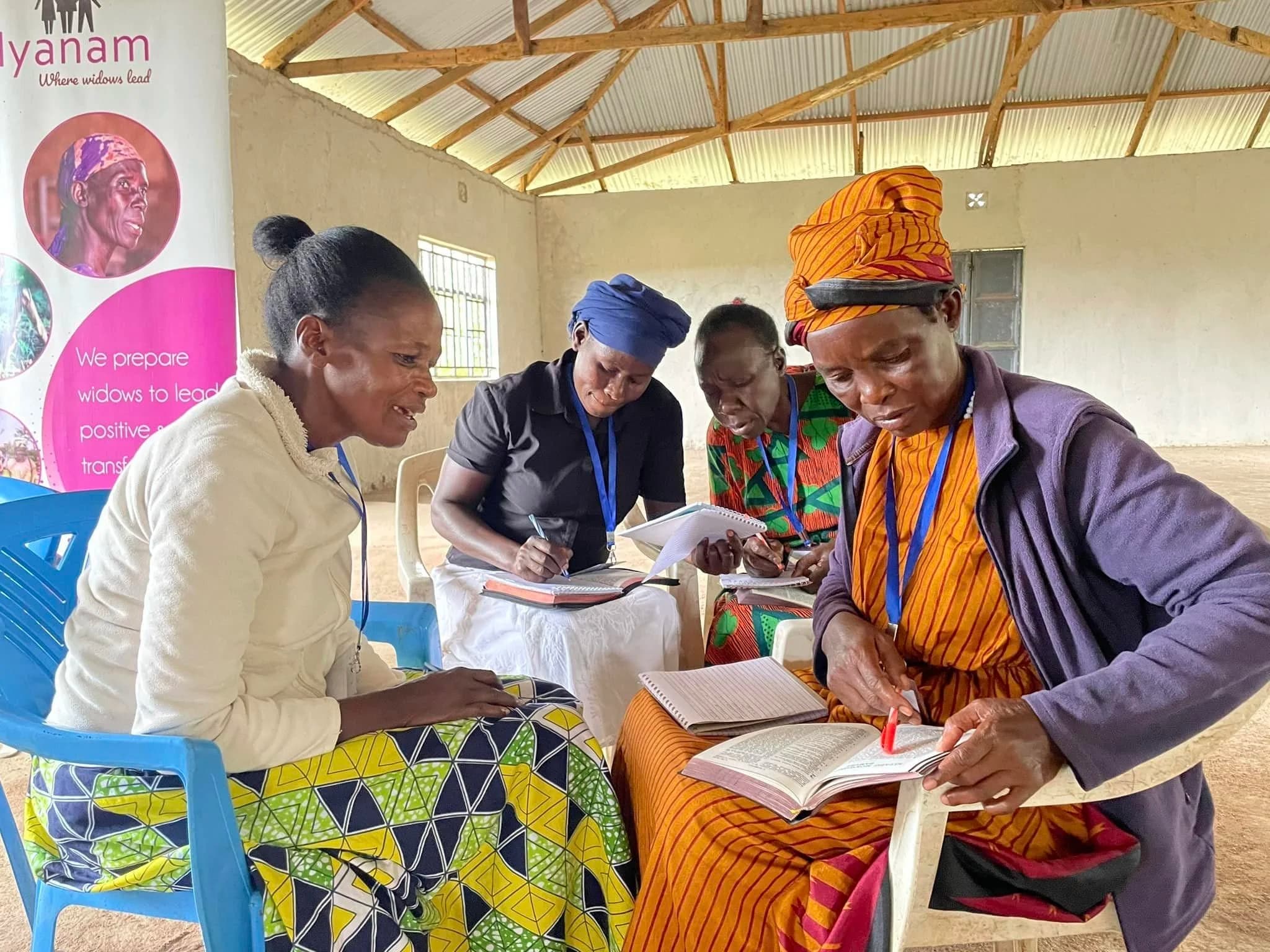 Widows in discussion during the 2023 celebration
