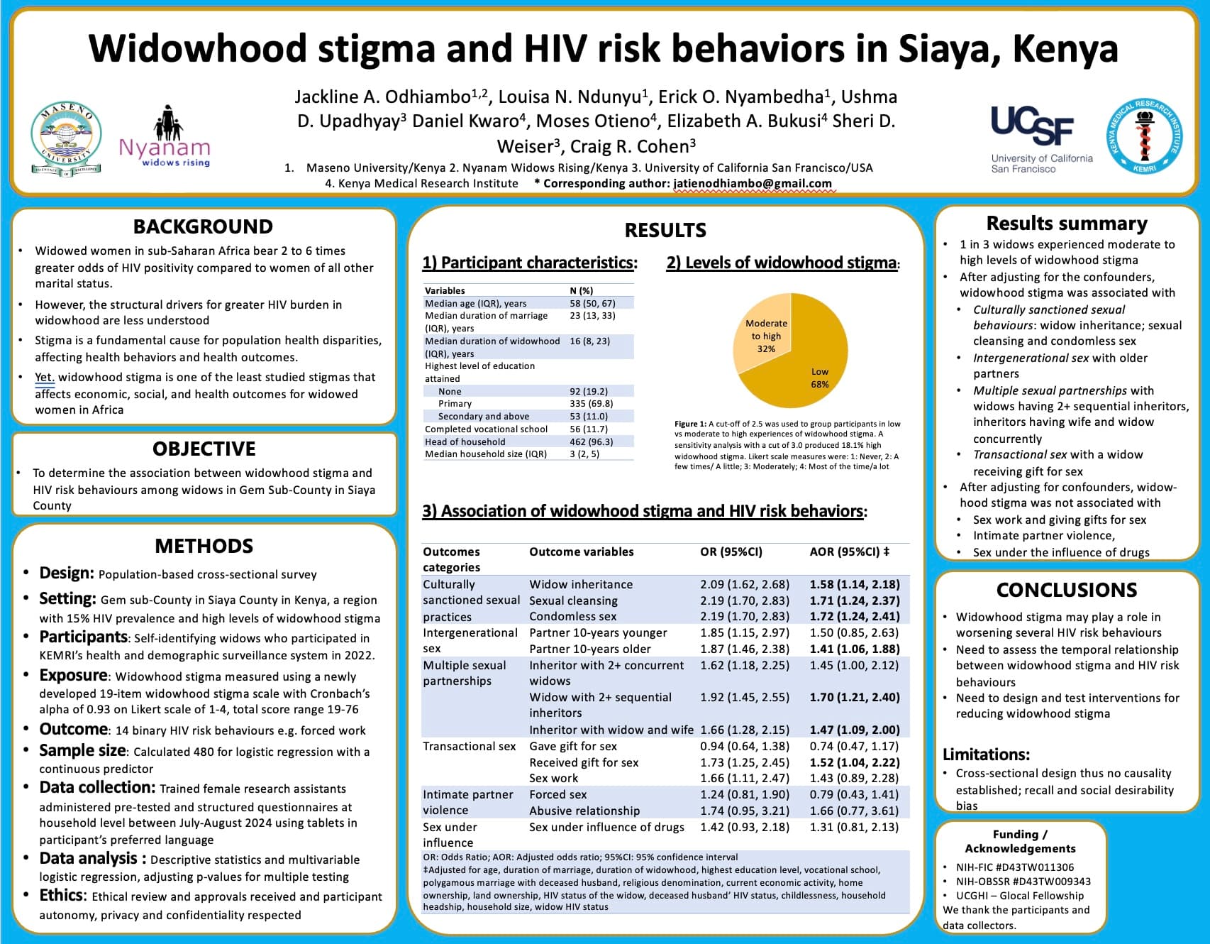 Research presentation image used as the thematic image for the widowhood stigma conceptual framework paper